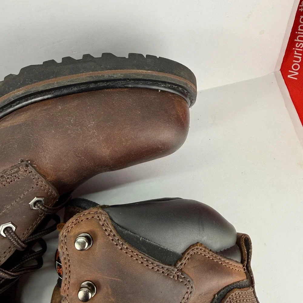 Timberland‎ PRO Work Boots Mens 11.5M Brown Steel Toe Leather Resistor A6801